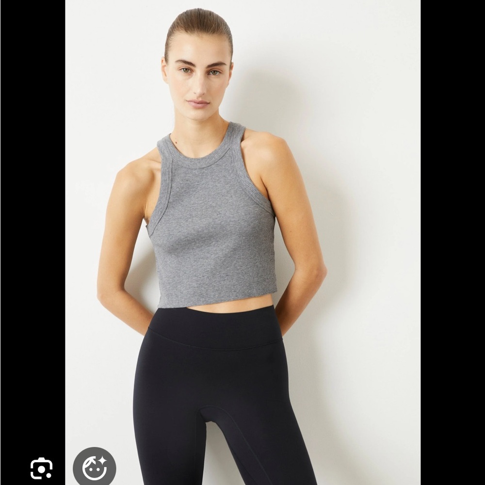 Bandier wsly rivington cropped tank - heather grey